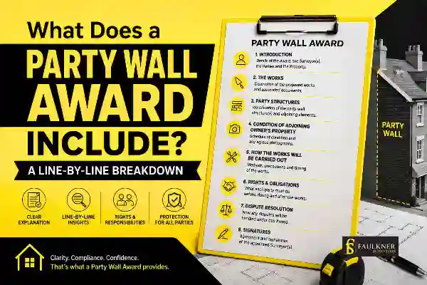 Party Wall Awards Explained Line-by-Line: What Property Owners and Neighbours Need to Know 1 What Does a Party Wall Award Include? A Line-by-Line Breakdown Watford